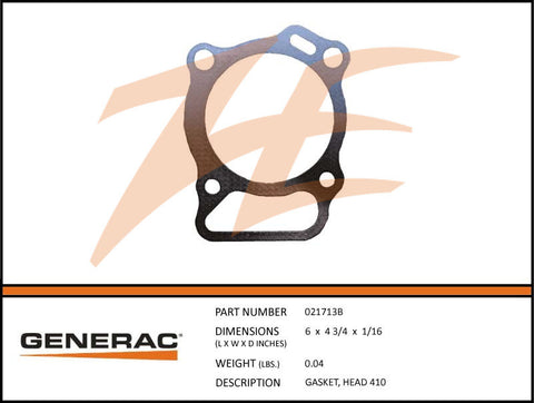 Gasket, Head 410