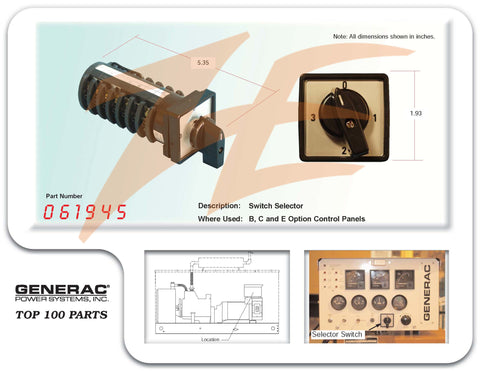 061945/G061945 Rotary Switch Selector