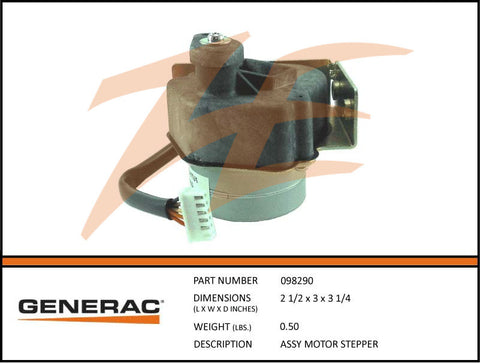 Generac 098290/G098290 Stepper Motor Assembly Liquid Cooled