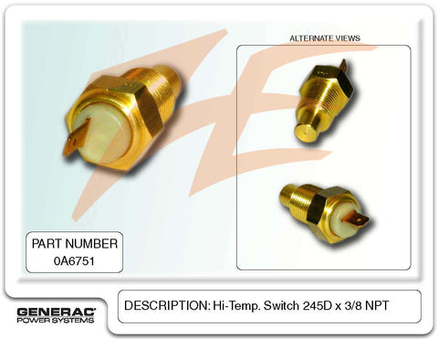 High Temp Switch 245D x 3/8" NPT