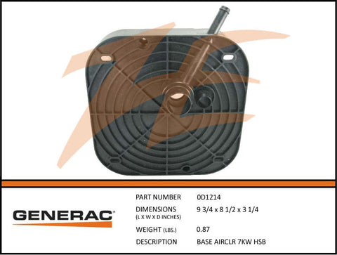 Generac 0D1214 Air Cleaner Base (Air Box) 7kW Air Cooled