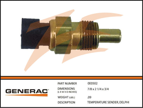 Generac 0E0502 Delphi Temperature Sender