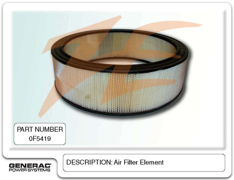 Generac 0F5419 Air Filter Element