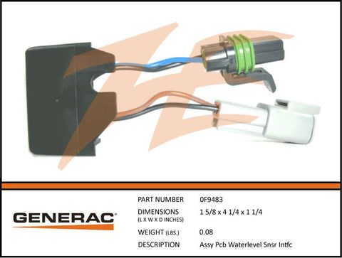 Generac 0F9483 PCB Water Level Sensor Interface Assembly