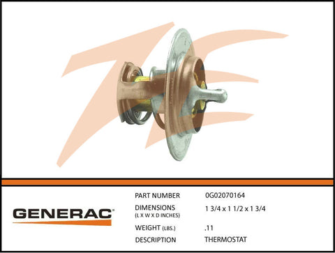 Generac 0G02070164 Thermostat 1.6L