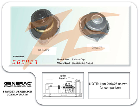 Generac 0G0427 Radiator Cap