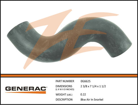 Generac 0G6625 8kW Air Intake Snorkel