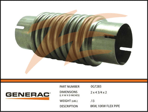 Generac 0G7283 8kW/10kW Exhuast Flex Pipe