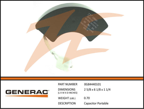 Generac 0G84440101 Portable Capacitor