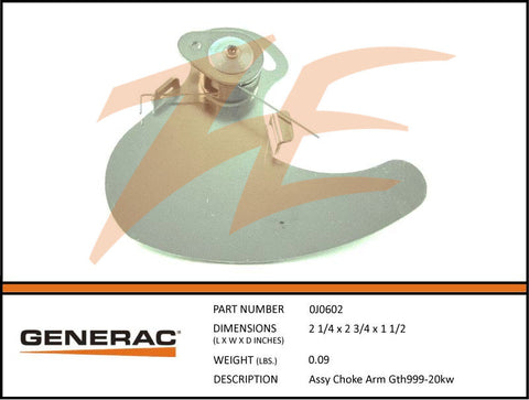 Generac 0J0602 Choke Upfit Plate